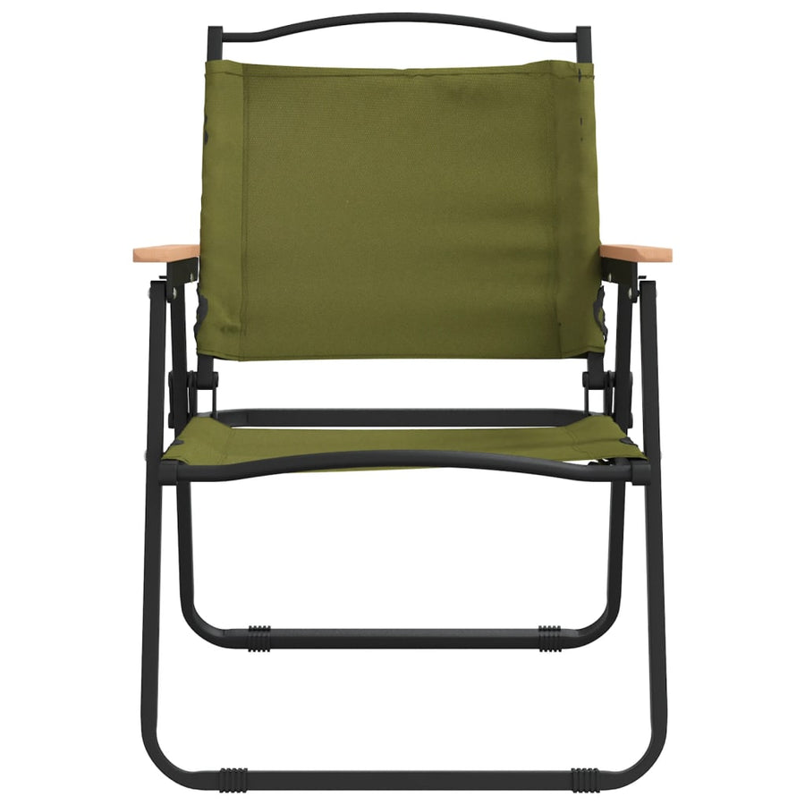 Campingstoelen 2 st 54x55x78 cm oxford stof groen