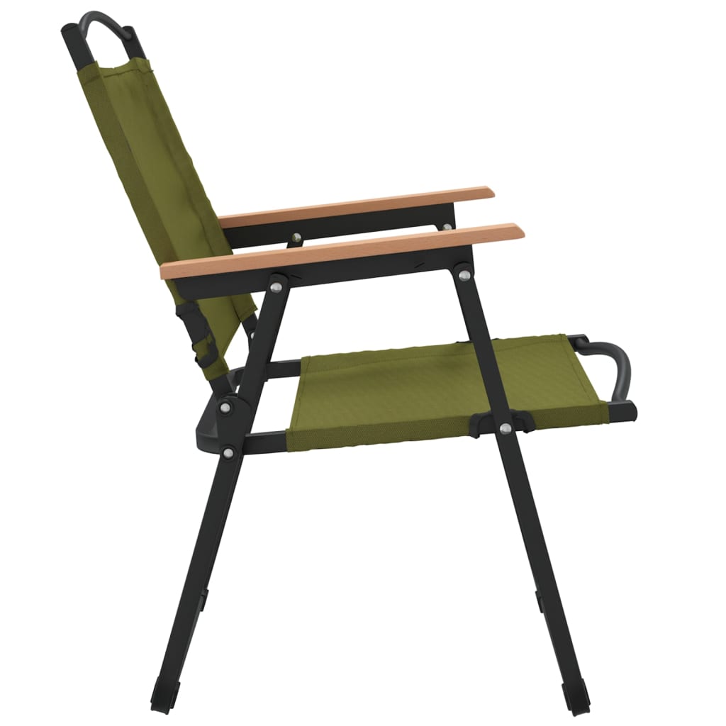 Campingstoelen 2 st 54x55x78 cm oxford stof groen