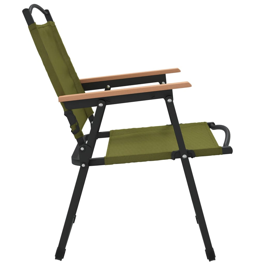 Campingstoelen 2 st 54x55x78 cm oxford stof groen