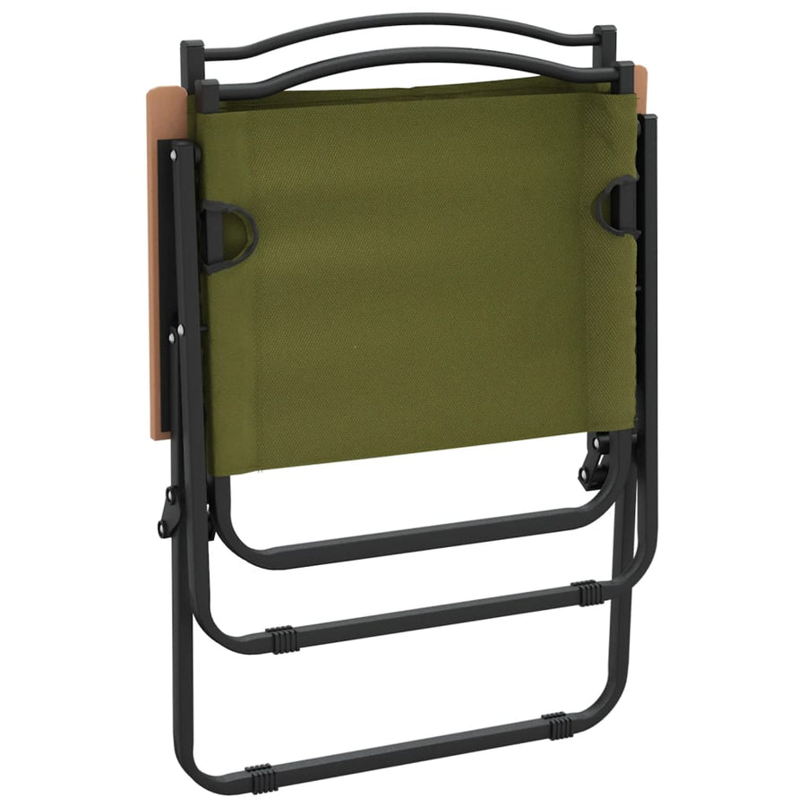 Campingstoelen 2 st 54x55x78 cm oxford stof groen
