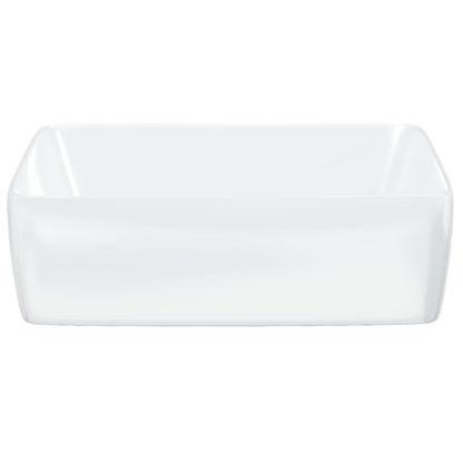 Wasbak 48x37x13 rechthoekig keramiek wit 48 x 37 x 13 cm Wit