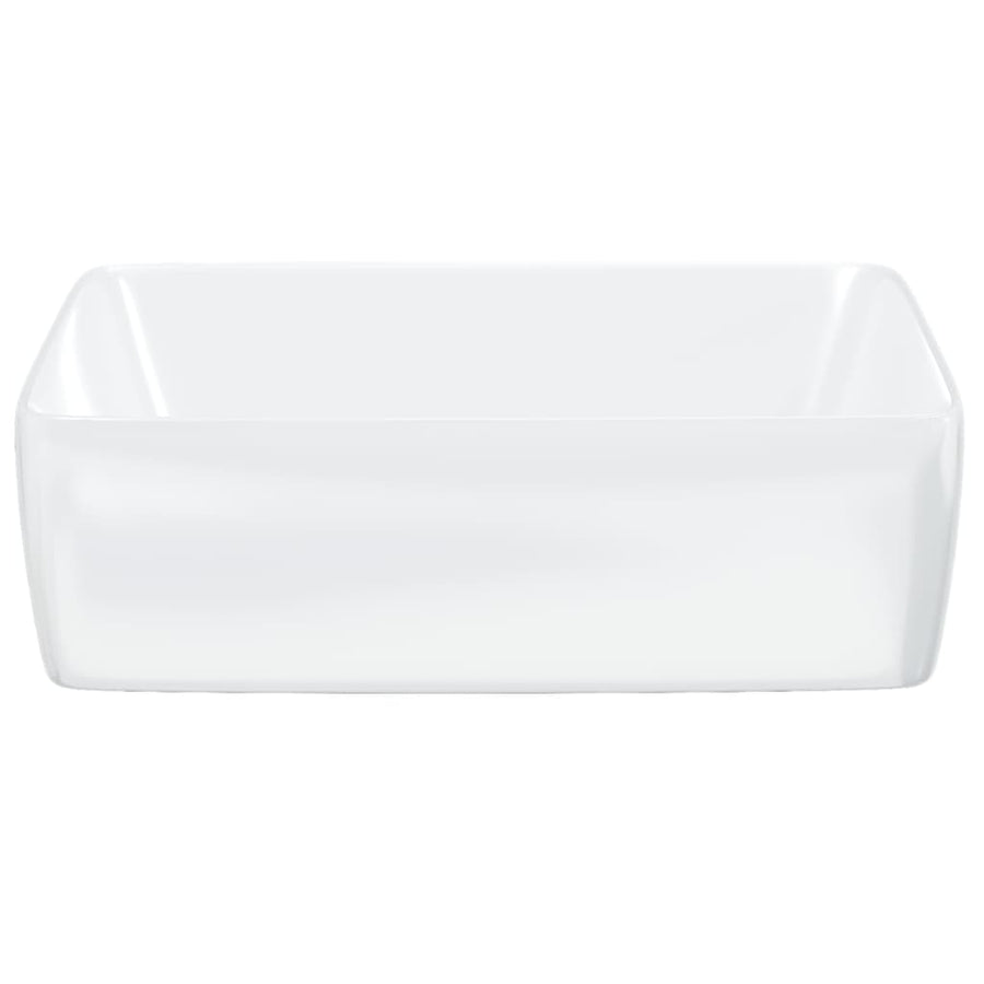 Wasbak 48x37x13 rechthoekig keramiek wit 48 x 37 x 13 cm Wit