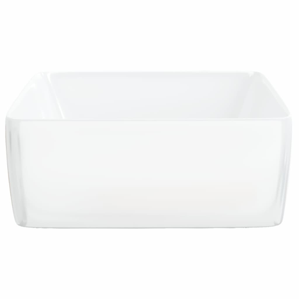 Wasbak 48x37x13 rechthoekig keramiek wit 48 x 37 x 13 cm Wit
