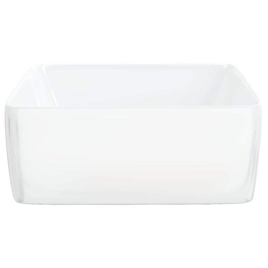 Wasbak 48x37x13 rechthoekig keramiek wit 48 x 37 x 13 cm Wit