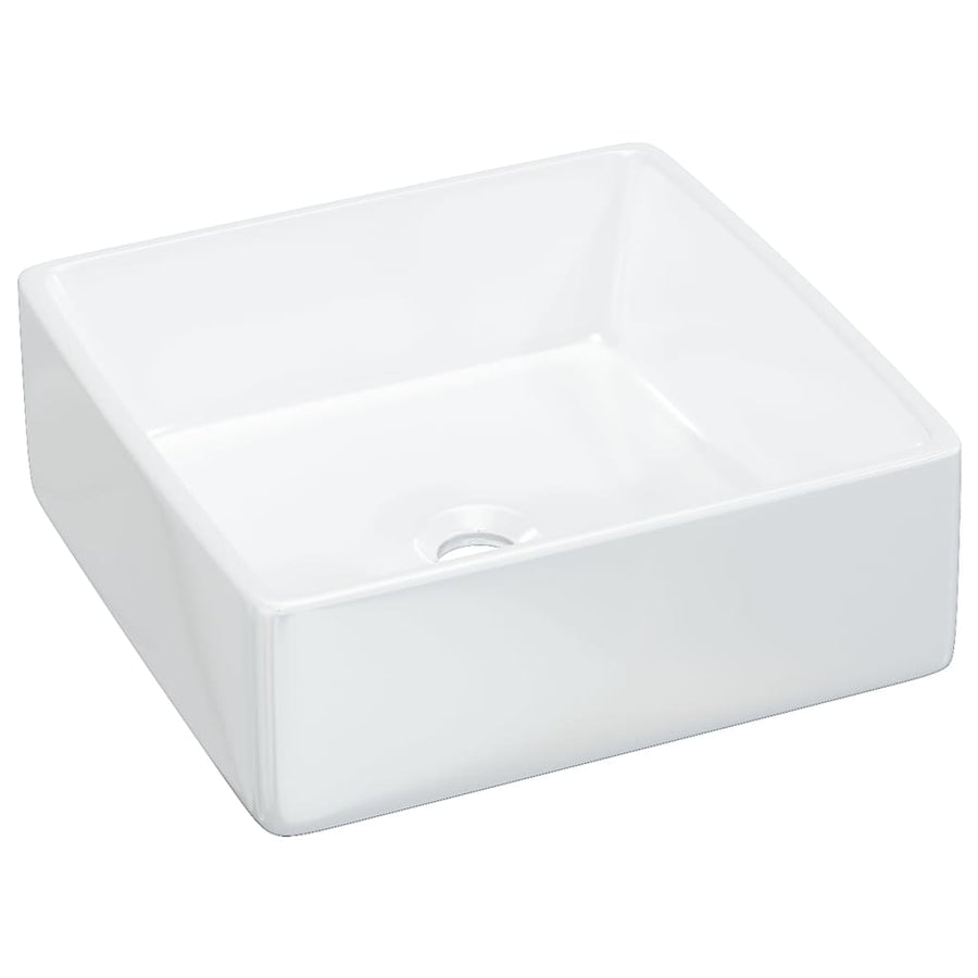 Wasbak 37X37X13 Cm Vierkant Keramiek Wit