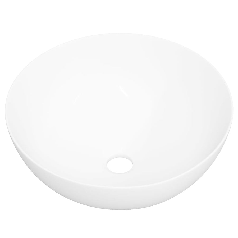 Wasbak 36x15 cm rond keramiek wit 36 x 15 cm Wit