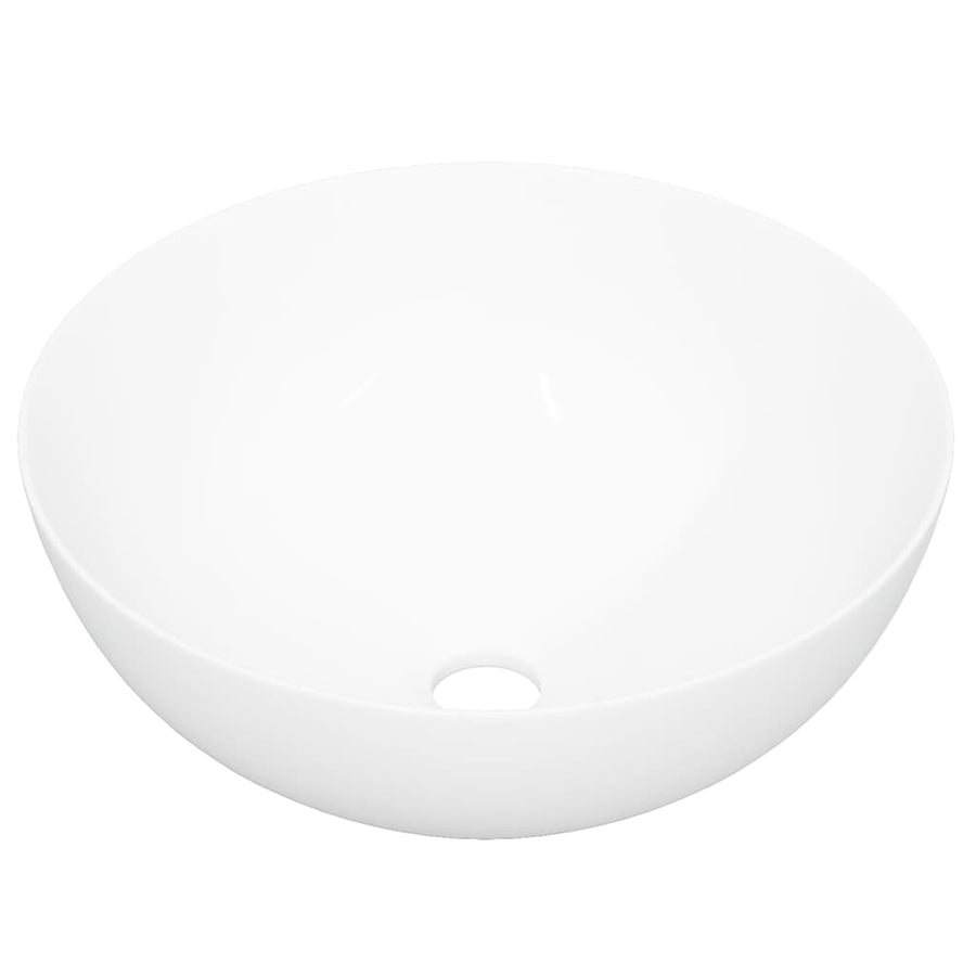 Wasbak 36x15 cm rond keramiek wit 36 x 15 cm Wit