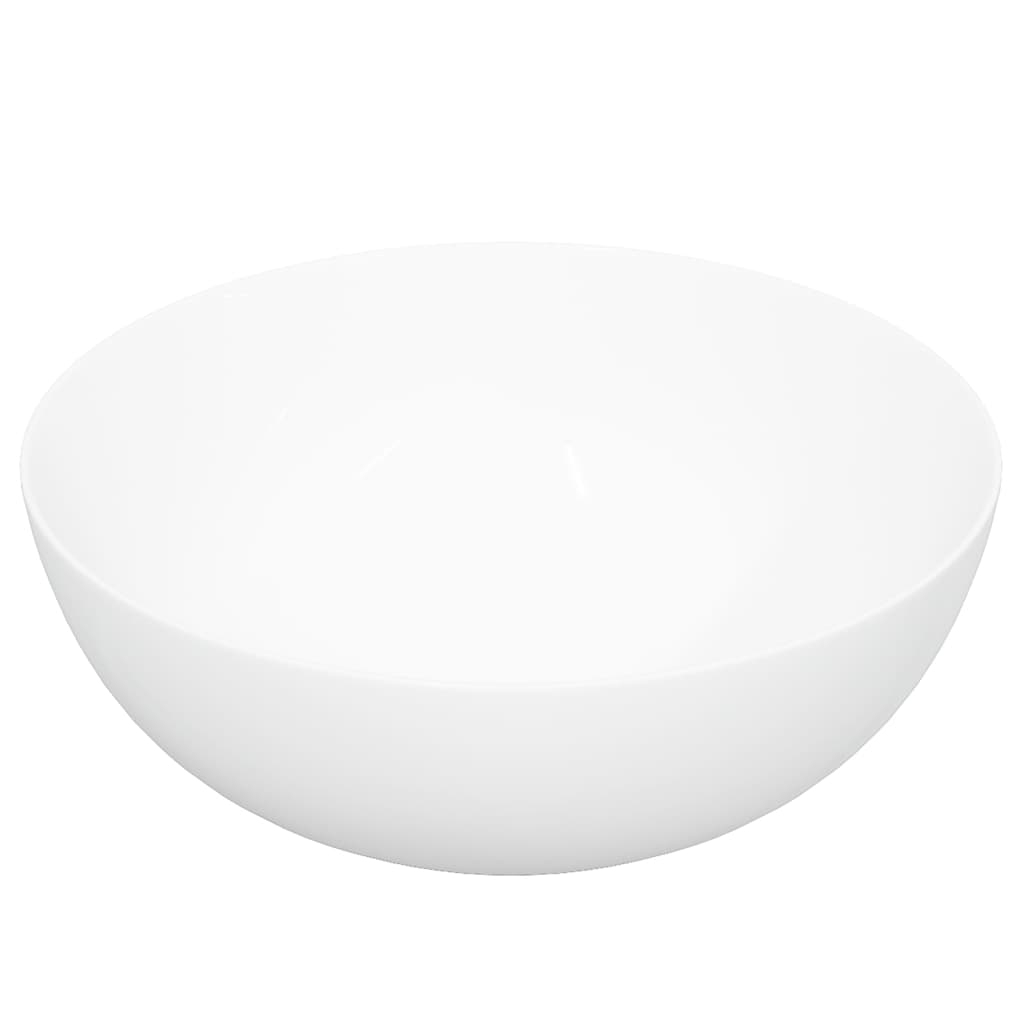 Wasbak 36x15 cm rond keramiek wit 36 x 15 cm Wit