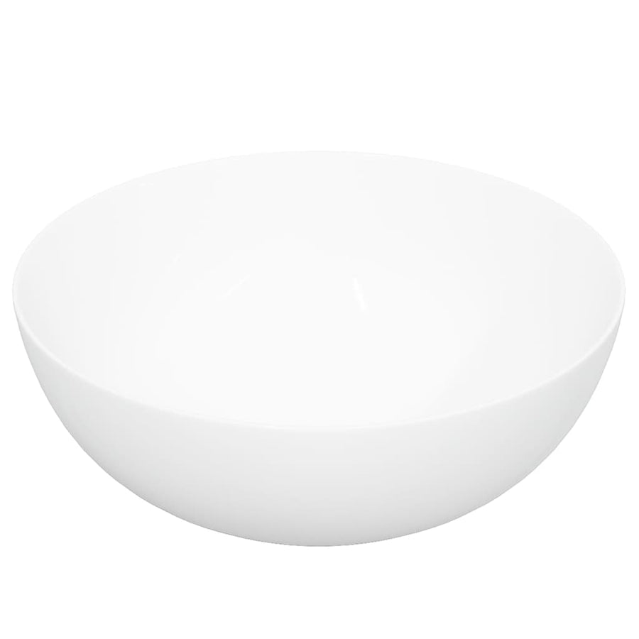 Wasbak 36x15 cm rond keramiek wit 36 x 15 cm Wit