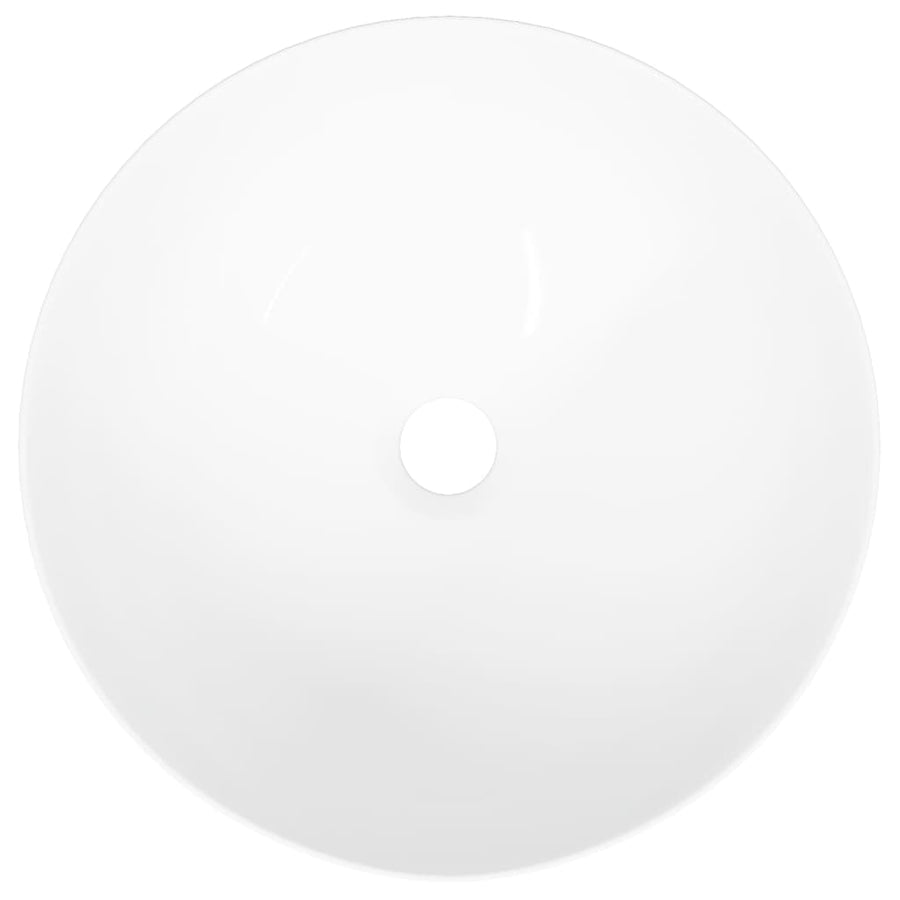 Wasbak 36x15 cm rond keramiek wit 36 x 15 cm Wit