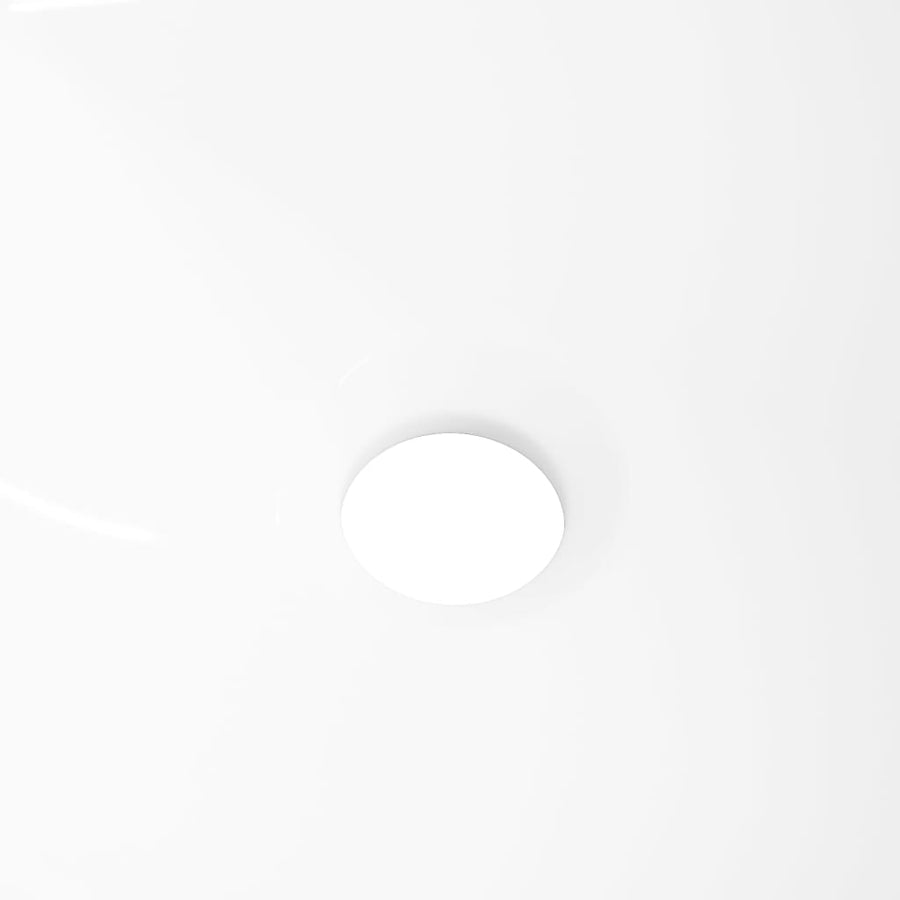Wasbak 36x15 cm rond keramiek wit 36 x 15 cm Wit