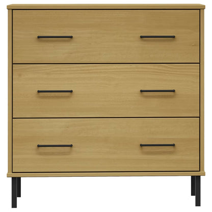 Dressoir met 3 lades OSLO 77x40x79,5 cm grenenhout bruin