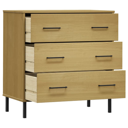Dressoir met 3 lades OSLO 77x40x79,5 cm grenenhout bruin