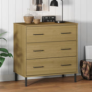 Dressoir grenenhout massief 77x40x79,5 cm bruin