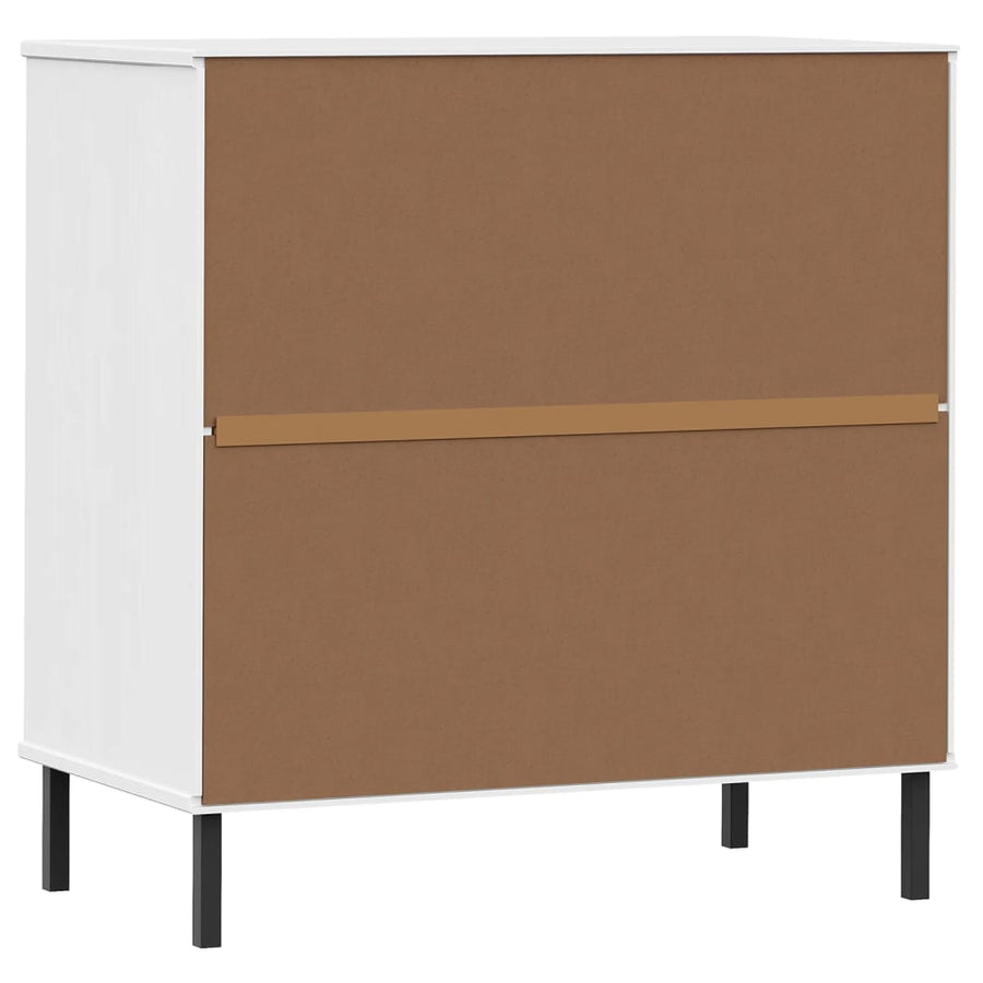 Dressoir met 3 lades OSLO 77x40x79,5 cm massief hout wit