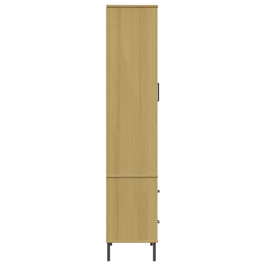 Boekenkast Met Metalen Poten Oslo 85X35X172,5 Cm Hout Bruin
