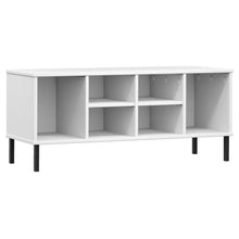 Schoenenrek Met Metalen Poten Oslo 106X35X45 Cm Grenenhout Wit