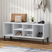 Schoenenrek grenenhout wit 106x35x45 cm