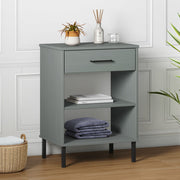 Wandkast grenenhout grijs 50x35x70 cm