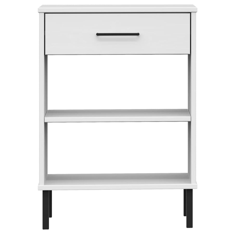 Wandkast Met Metalen Poten Oslo Massief Grenenhout Wit
