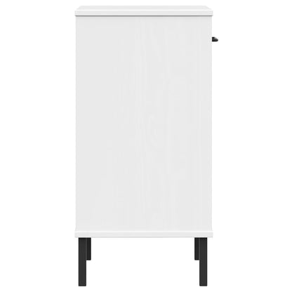 Wandkast Met Metalen Poten Oslo Massief Grenenhout Wit