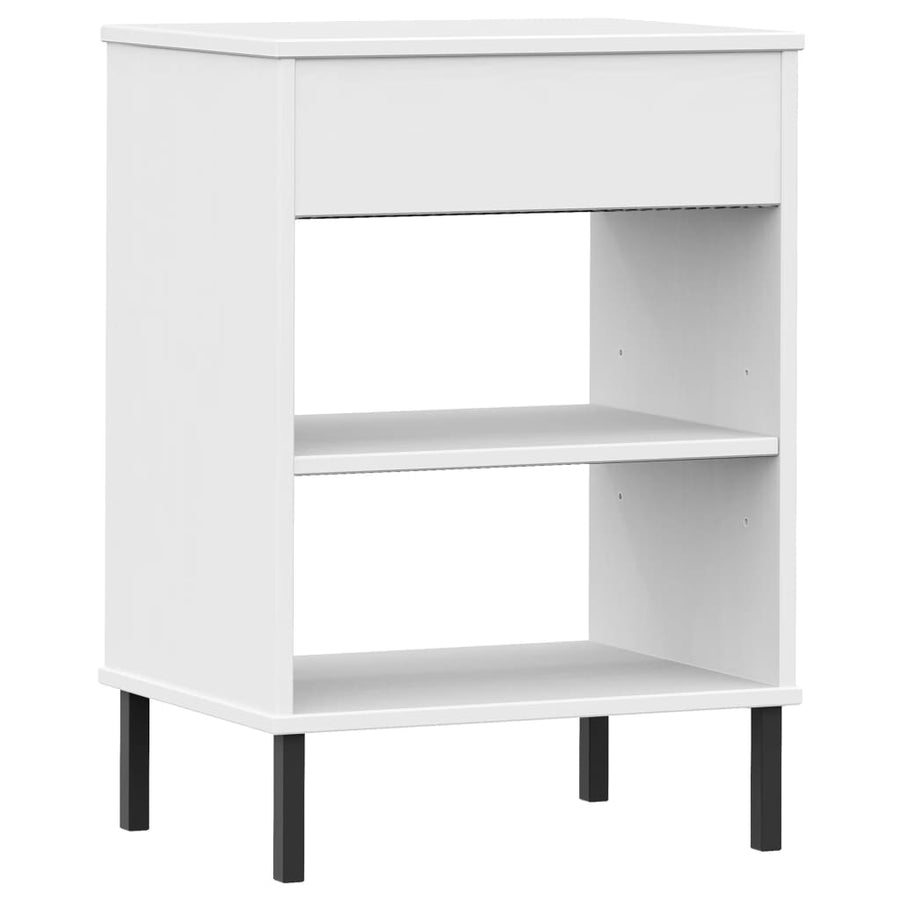 Wandkast Met Metalen Poten Oslo Massief Grenenhout Wit
