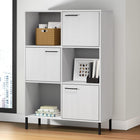 Boekenkast 90x35x128,5 cm massief grenenhout wit