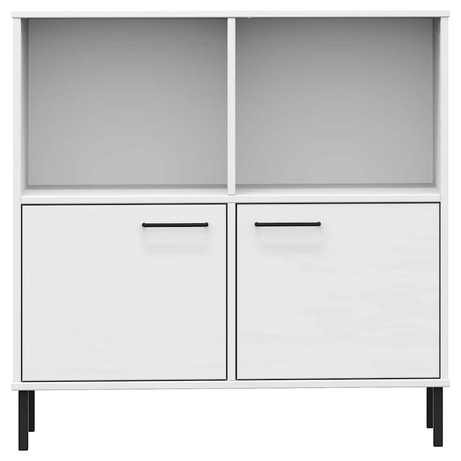 Boekenkast Met Metalen Poten Oslo 90X35X90,5 Cm Hout Wit