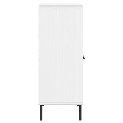 Boekenkast Met Metalen Poten Oslo 90X35X90,5 Cm Hout Wit