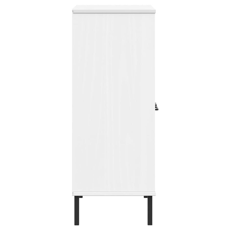 Boekenkast Met Metalen Poten Oslo 90X35X90,5 Cm Hout Wit
