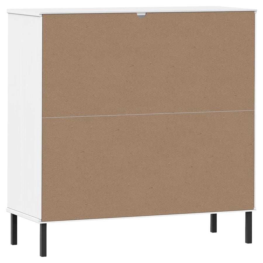 Boekenkast Met Metalen Poten Oslo 90X35X90,5 Cm Hout Wit