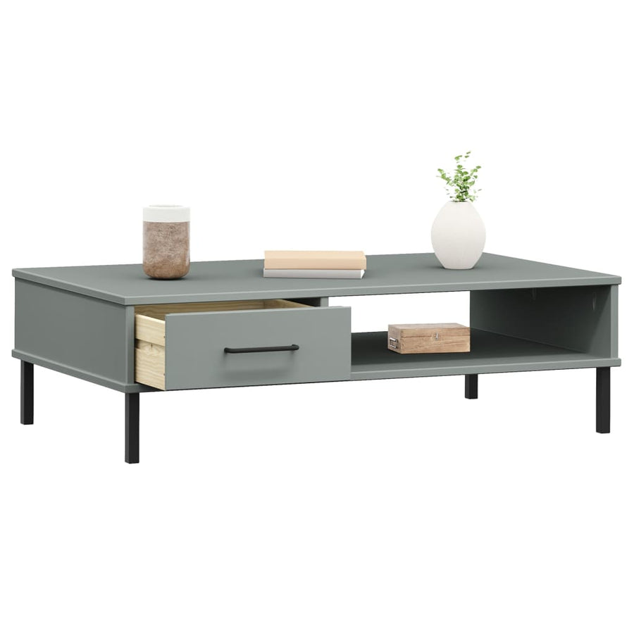 Salontafel Met Metalen Poten Oslo Massief Grenenhout Grijs