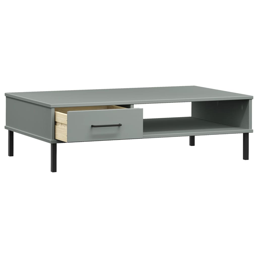 Salontafel Met Metalen Poten Oslo Massief Grenenhout Grijs