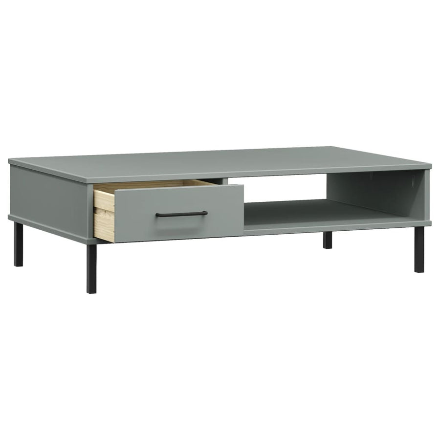 Salontafel Met Metalen Poten Oslo Massief Grenenhout Grijs