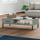 Salontafel 100x55x29 cm massief grenenhout grijs