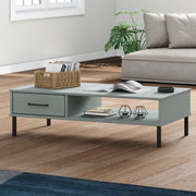 Salontafel 100x55x29 cm massief grenenhout grijs