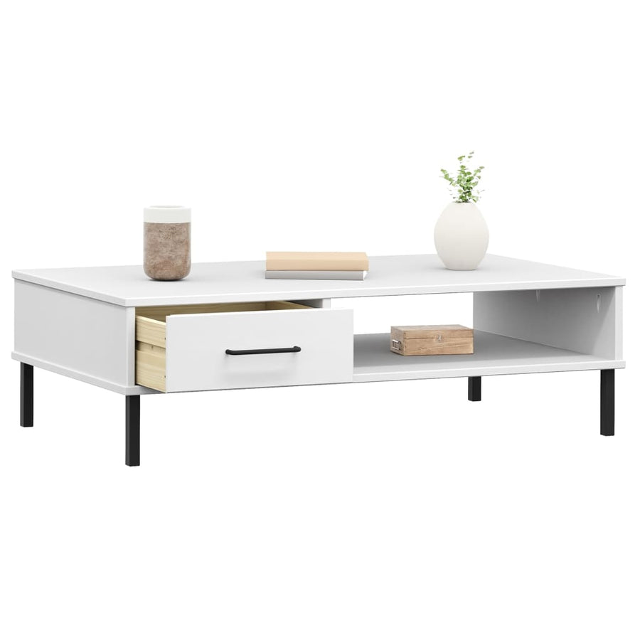 Salontafel Met Metalen Poten Oslo Massief Grenenhout Wit