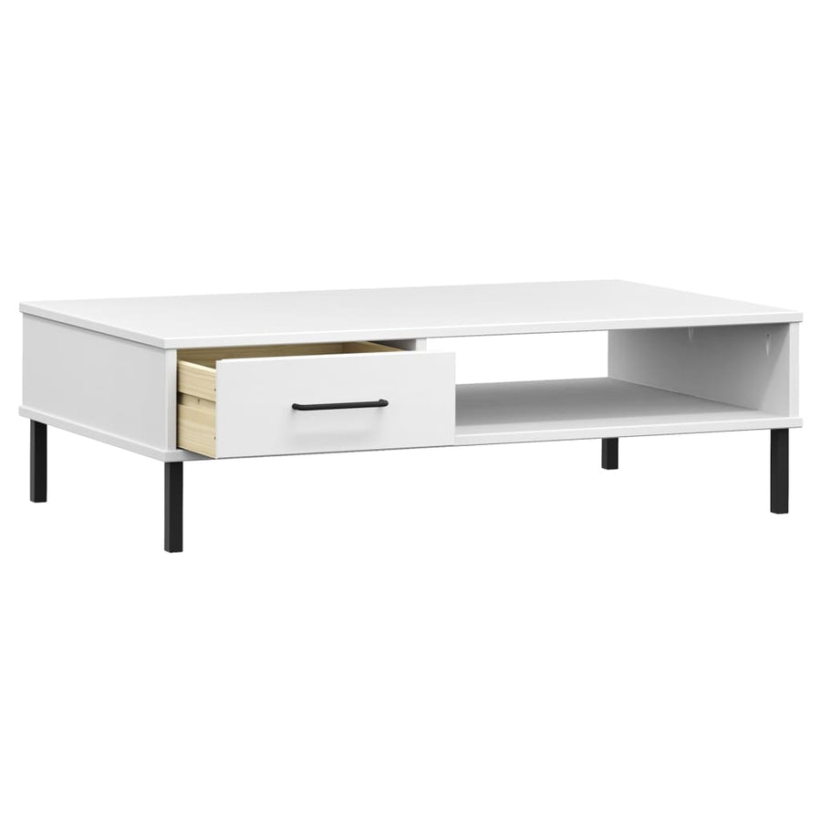 Salontafel Met Metalen Poten Oslo Massief Grenenhout Wit