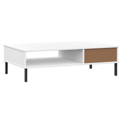 Salontafel Met Metalen Poten Oslo Massief Grenenhout Wit
