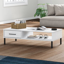 Salontafel Met Metalen Poten Oslo Massief Grenenhout Wit