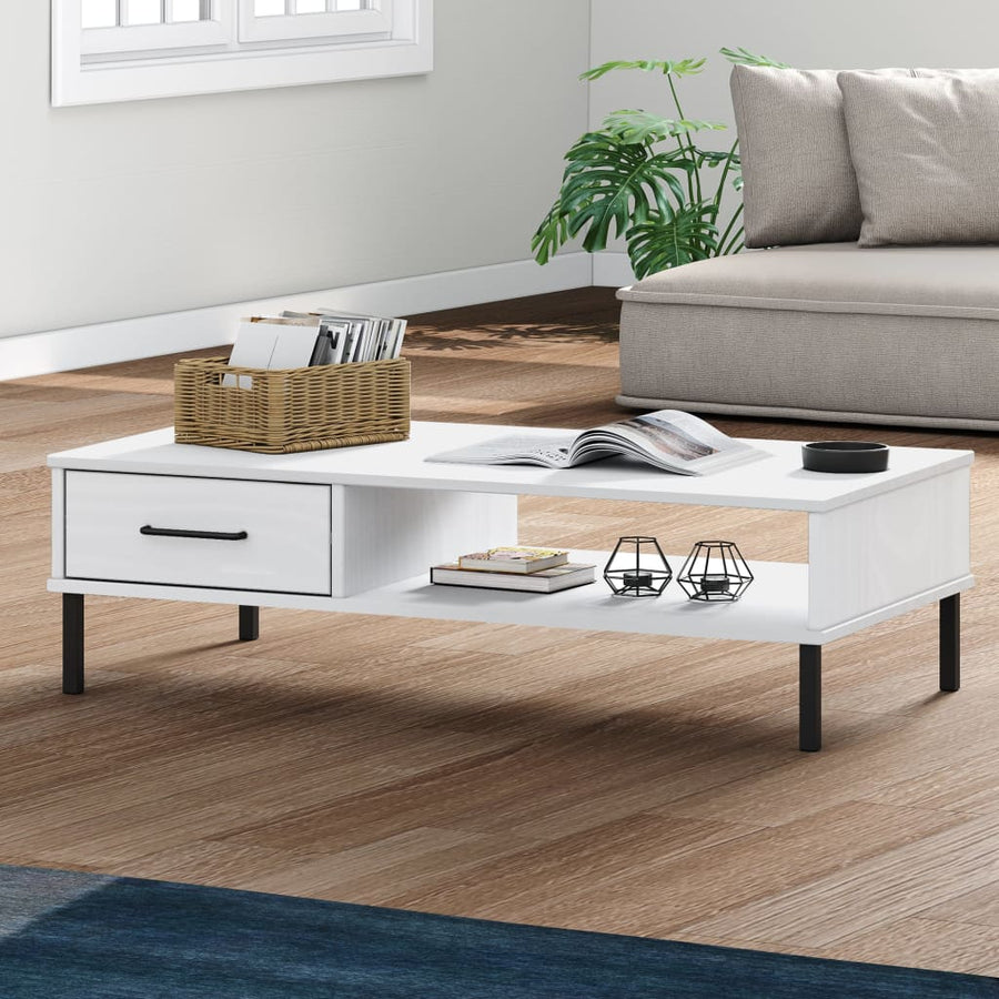 Salontafel Met Metalen Poten Oslo Massief Grenenhout Wit