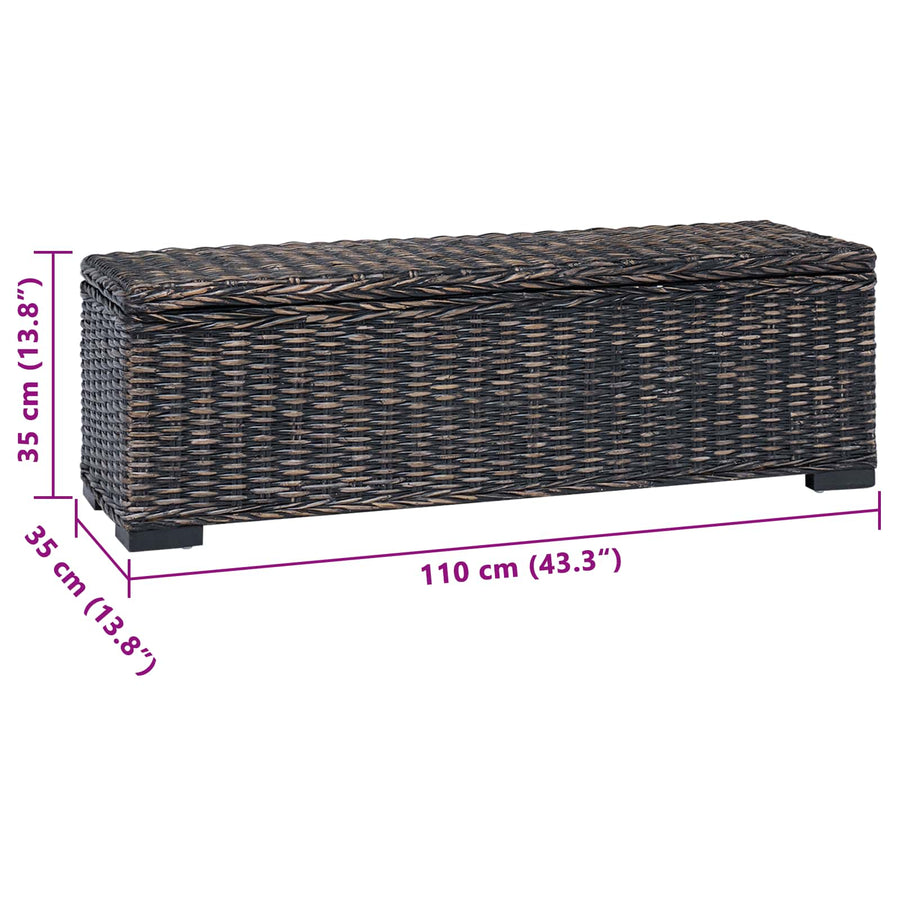 Opbergbox met opslag Zwart 110 x 35 x 45 cm