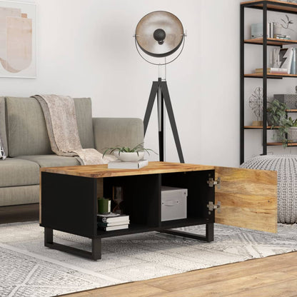 Salontafel 80x50x40 cm massief mangohout en bewerkt hout