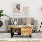 Salontafel 80x50x40 cm massief mangohout bewerkt hout