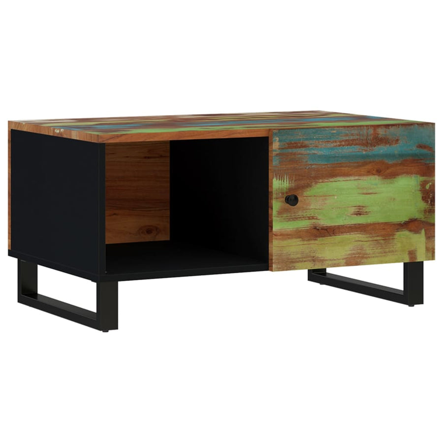 Salontafel 80X50X40 Cm Massief Gerecycled Hout En Bewerkt Hout Multikleur