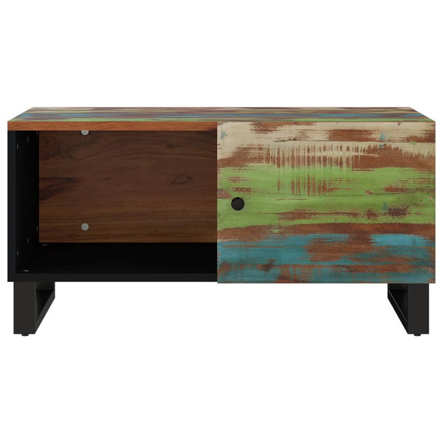Salontafel 80X50X40 Cm Massief Gerecycled Hout En Bewerkt Hout Multikleur