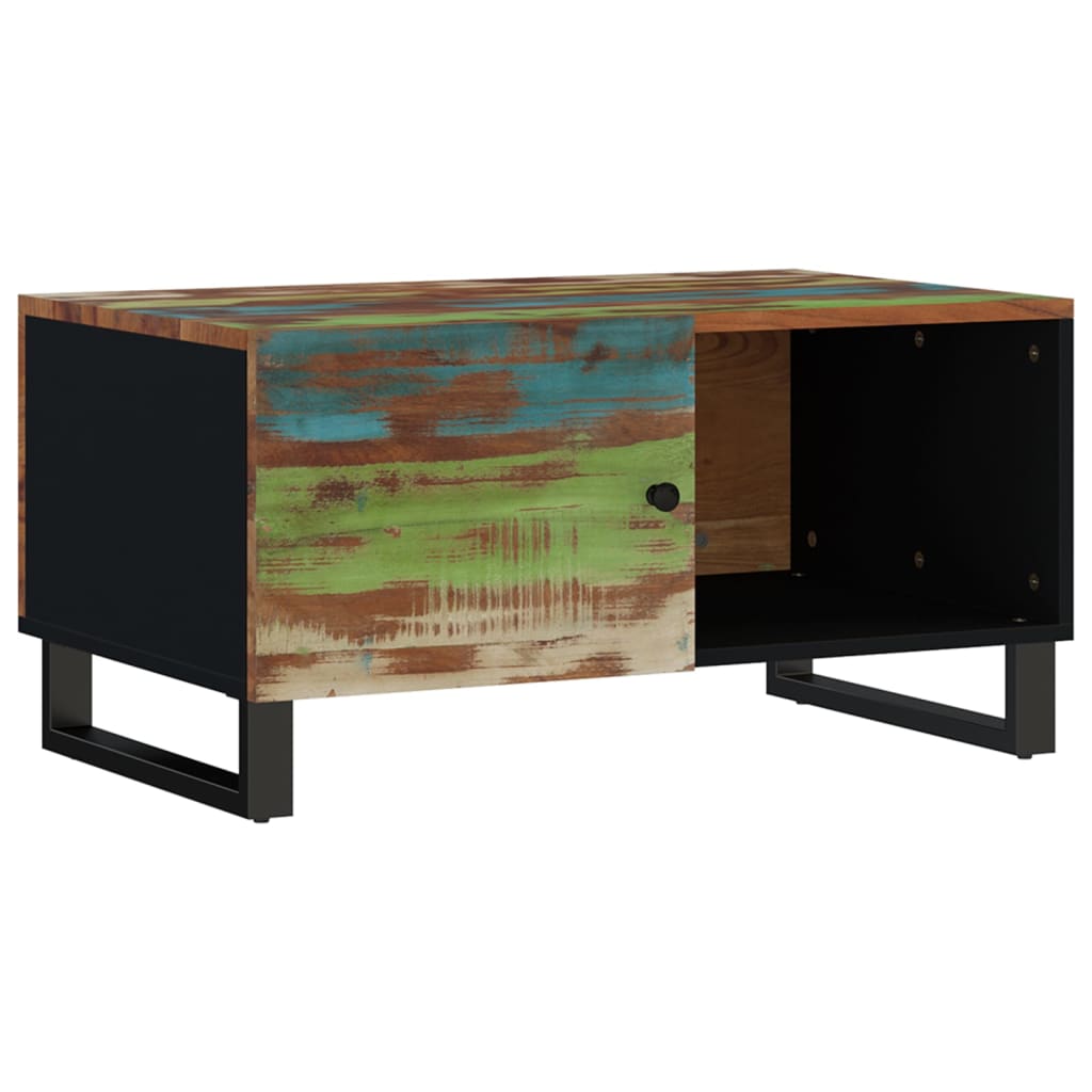 Salontafel 80X50X40 Cm Massief Gerecycled Hout En Bewerkt Hout Multikleur