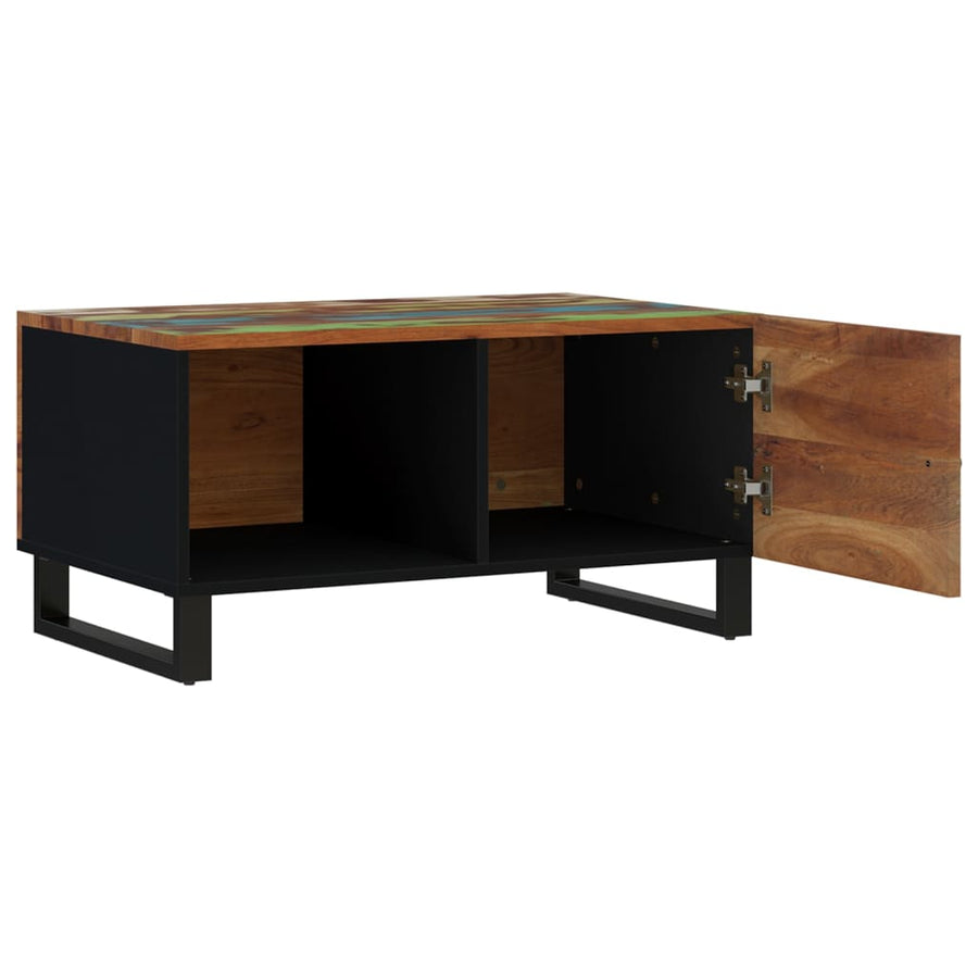 Salontafel 80X50X40 Cm Massief Gerecycled Hout En Bewerkt Hout Multikleur