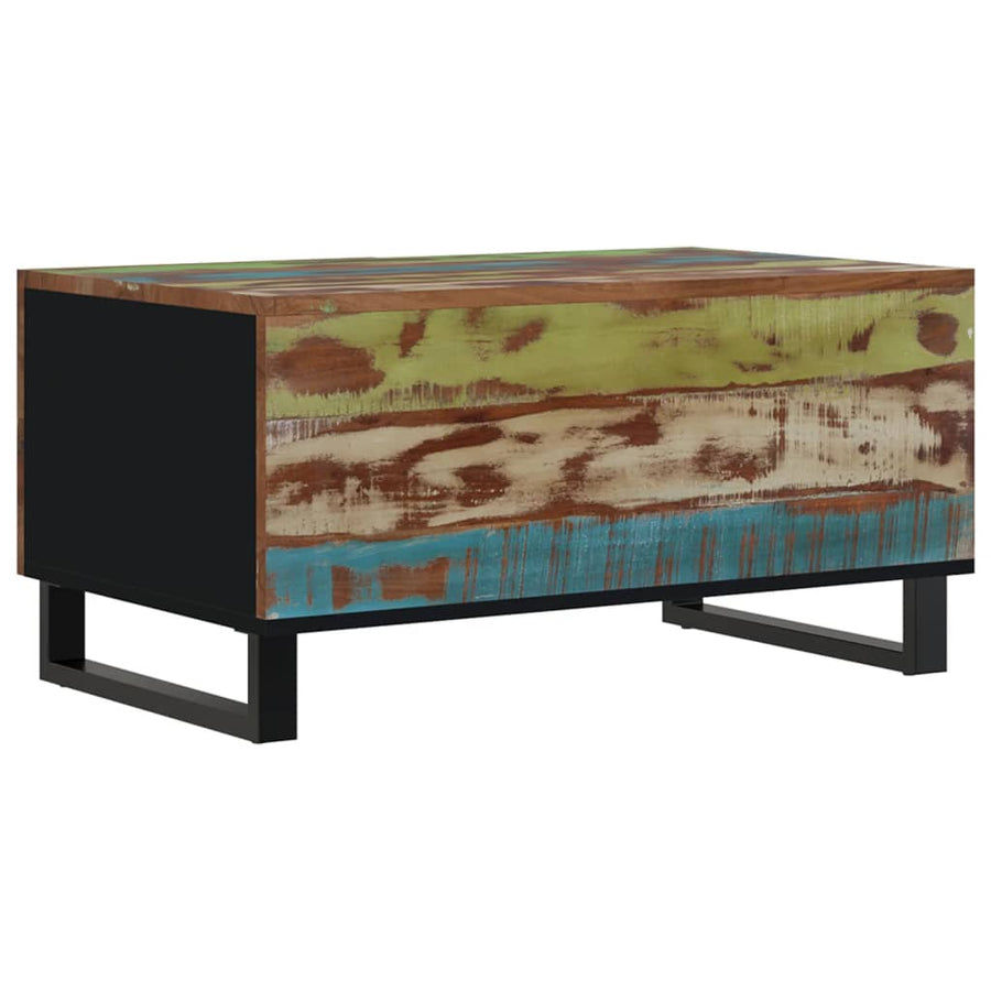 Salontafel 80X50X40 Cm Massief Gerecycled Hout En Bewerkt Hout Multikleur