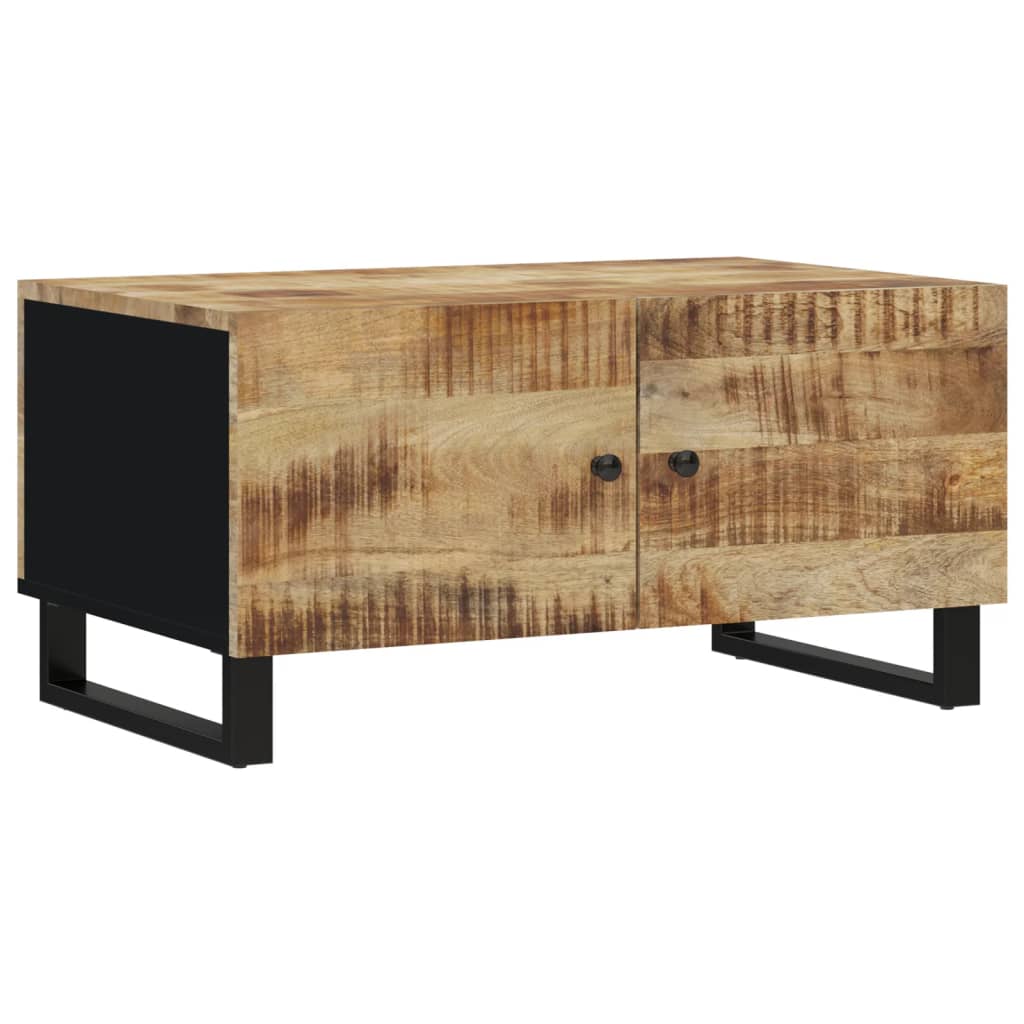 Salontafel 80X50X40 Cm Massief Mangohout En Bewerkt Hout Lichthout